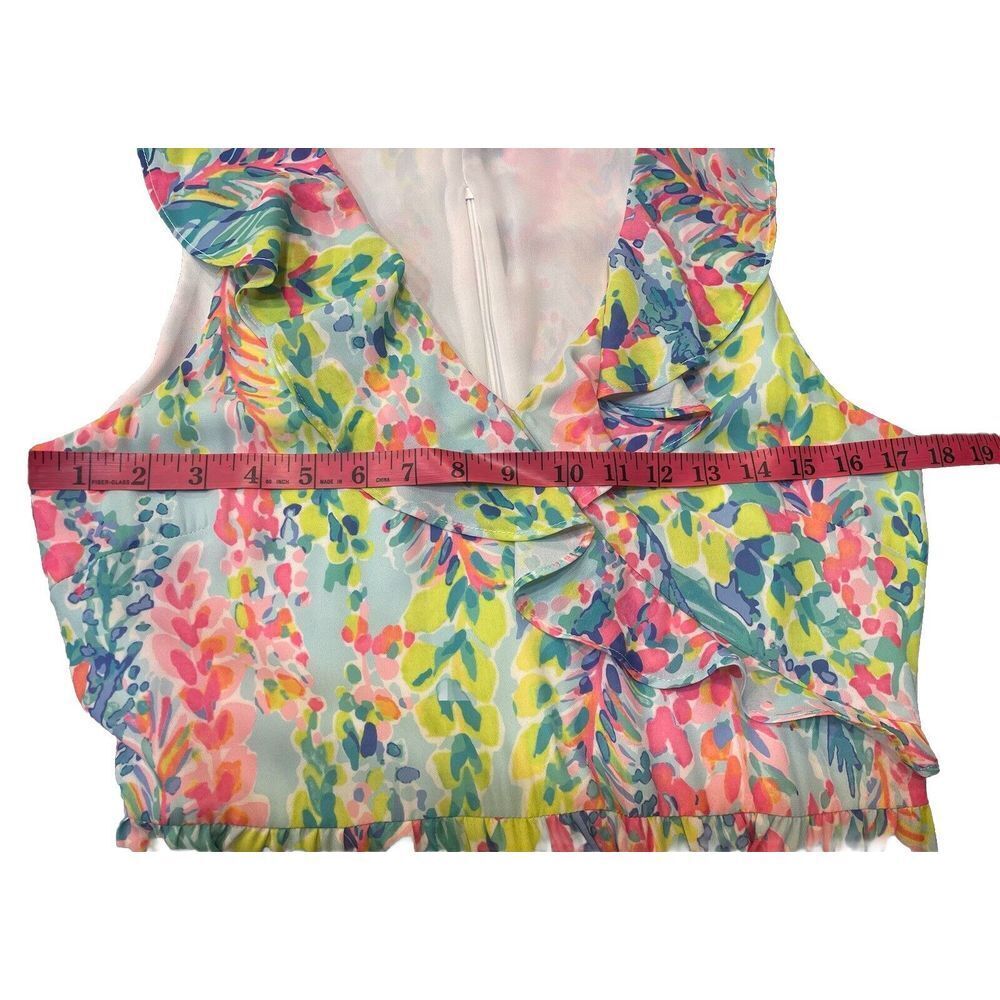 Floral‎ Print Jade Melody Tam Tiered Ruffle Dress Size Small - Picture 8 of 9